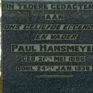 HANSMEYER Paul 1886-1938