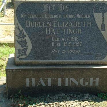 HATTINGH Doreen Elizabeth 1918-1957
