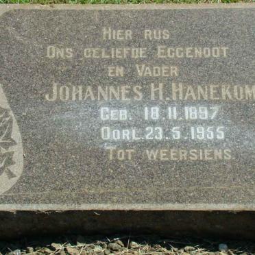 HANEKOM Johannes H. 1897-1955