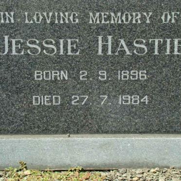 HASTIE Jessie 1896-1984