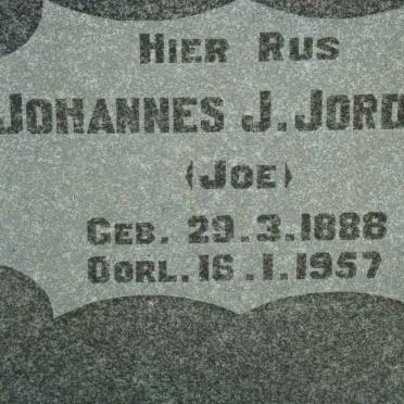 JORDAAN Johannes J. 1888-1957