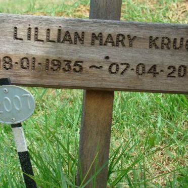 KRUGER Lillian Mary 1935-2008