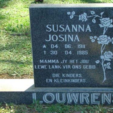 LOUWRENS Susanna Josina 1911-1985