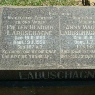 LABUSCHAGNE Pieter Hendrik 1880-1956 &amp; Anna Magritha NEL 1882-1972