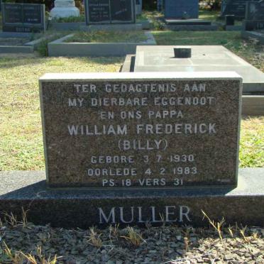 MULLER William Frederick 1930-1983