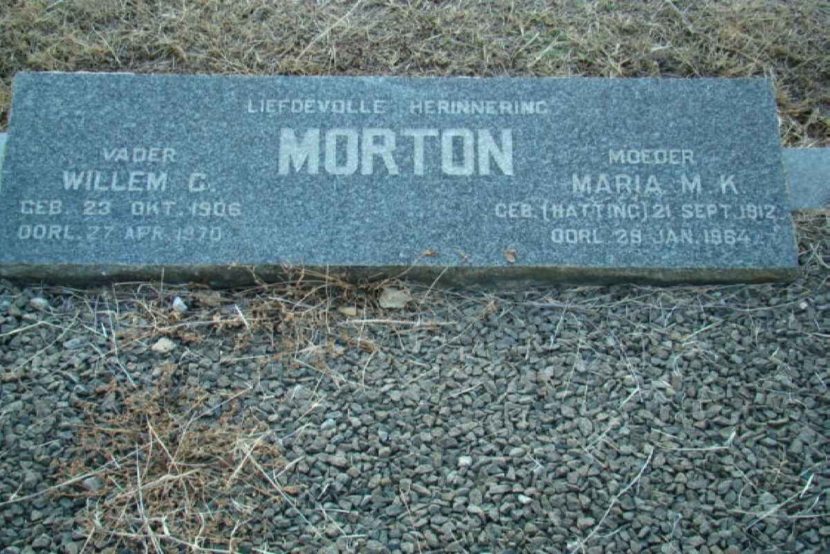 MORTON Willem C. 1906-1970 &amp; Maria M.K. HATTING 1912-1964