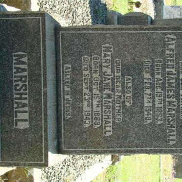 MARSHALL Alfred James 1863-1940 &amp; Mary Jane 1868-1943