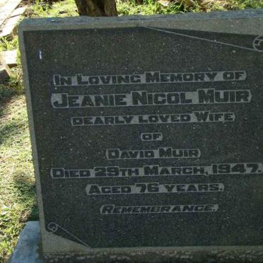 MUIR Jeanie Nicol -1947