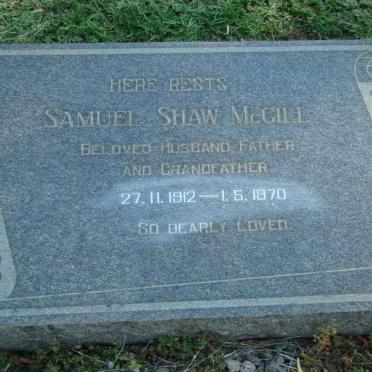 McGILL Samuel Shaw 1912-1970