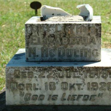 McDULING Elizabetha M. 1919-1920