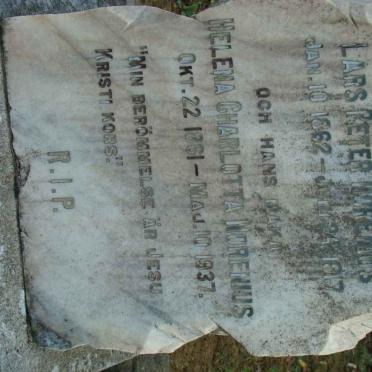 NORENIUS Lars Peter 1862-1917 &amp; Helena Charlotte 1861-1937