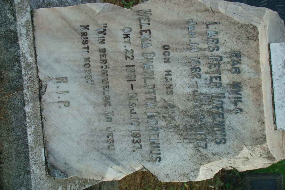 NORENIUS Lars Peter 1862-1917 &amp; Helena Charlotte 1861-1937