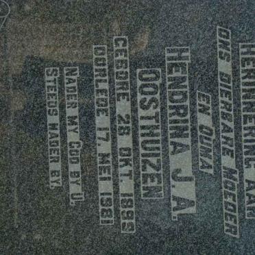 OOSTHUIZEN Hendrina J.A. 1899-1981