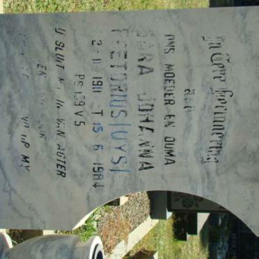 PRETORIUS Sara Johanna nee UYS 1911-1984