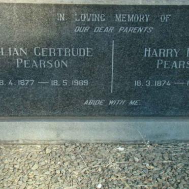 PEARSON Harry Cooke 1874-1930 &amp; Lilian Gertrude 1877-1969