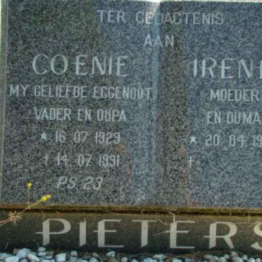 PIETERS Coenie 1929-1991 &amp; Irene 1927-