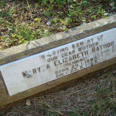 RATHBONE Maryna Elizabeth nee HENNING 1895-1963