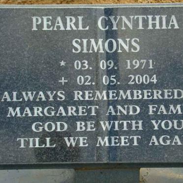 SIMONS Pearl Cynthia 1971-2004