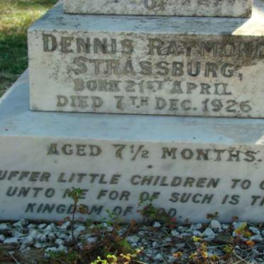 STRASSBURG Dennis Raymond 1926-1926