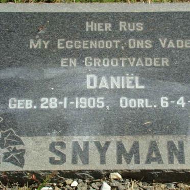 SNYMAN Daniel 1905-1967