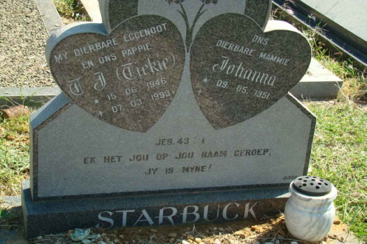STARBUCK J.J. 1946-1993 &amp; Johanna 1951-