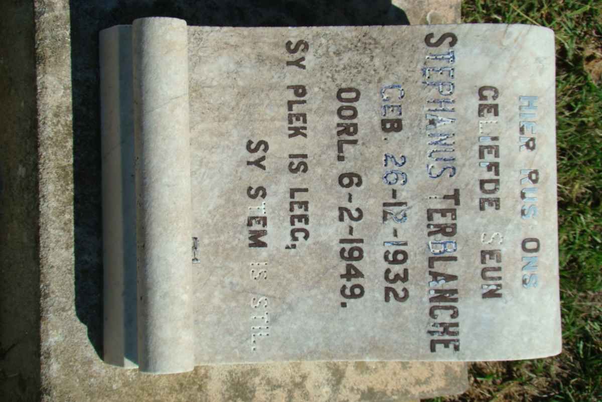 TERBLANCHE Stephanus 1932-1949