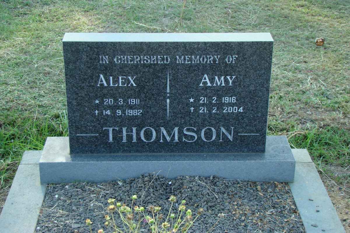 THOMSON Alex 1911-1982 &amp; Amy 1916-2004