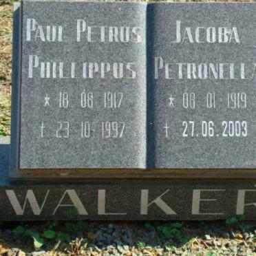 WALKER Paul Petrus Phillippus 1917-1997 &amp; Jacoba Petronella 1919-2003