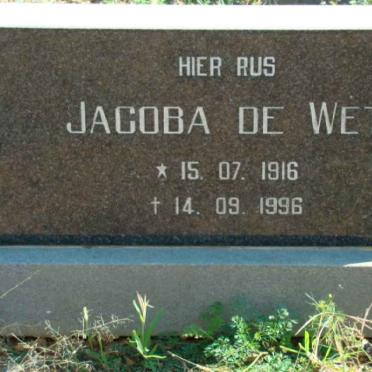 WET Jacoba, de 1916-1996