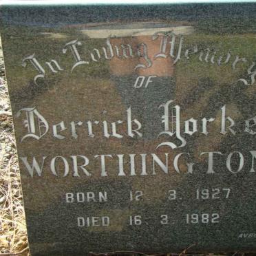 WORTHINGTON Derrick Yorke 1927-1982
