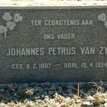 ZYL Johannes Petrus, van 1887-1934