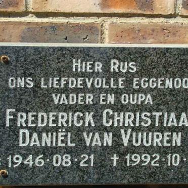 VUUREN Frederick Christiaan Daniel, van 1946-1992