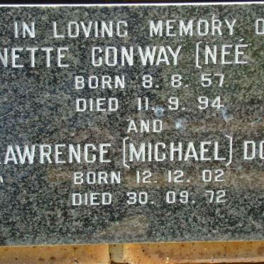 DORE Lawrence 1902-1972 :: CONWAY Lynette nee DORE 1957-1994