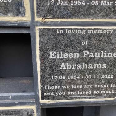 ABRAHAMS Eileen Pauline 1954-2022
