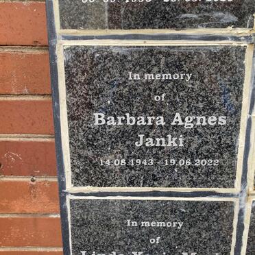 JANKI Barbara Agnes 1943-2022