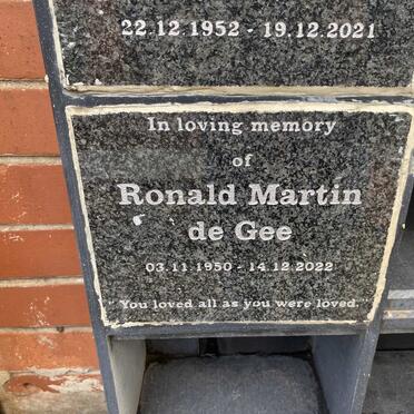 GEE Ronald Martin, de 1950-2022