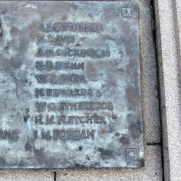 Durban Cenotaph_ 20 :: C - F Surnames