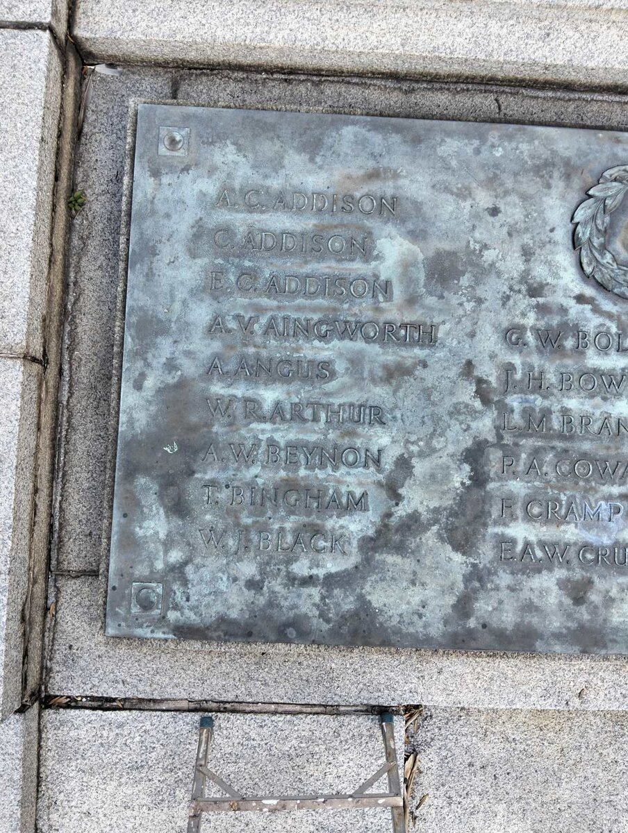 Durban Cenotaph_ 18 :: A - B Surnames