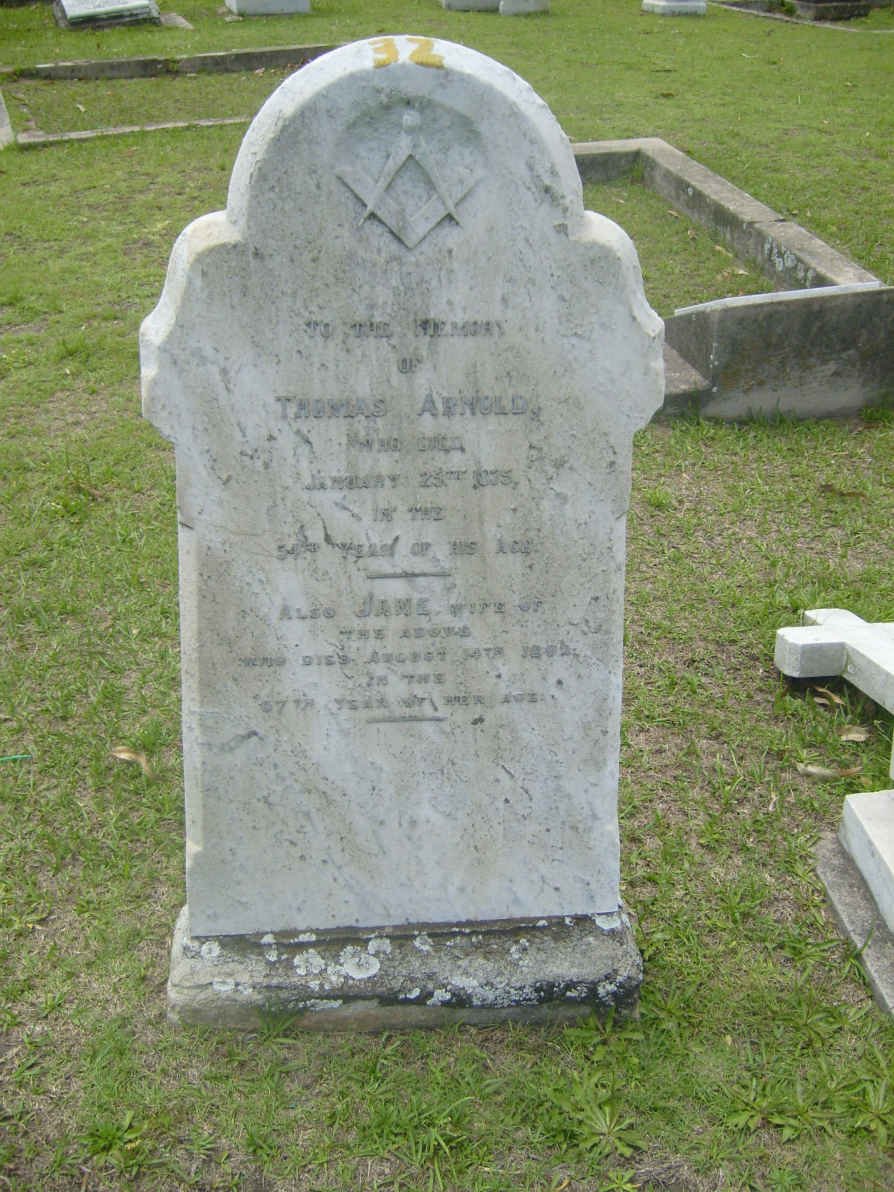 ARNOLD Thomas -1875 &amp; Jane -1892