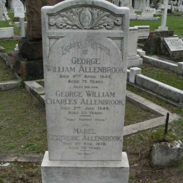 ALLENBROOK George William -1949 &amp; Mabel Gertrude -1958