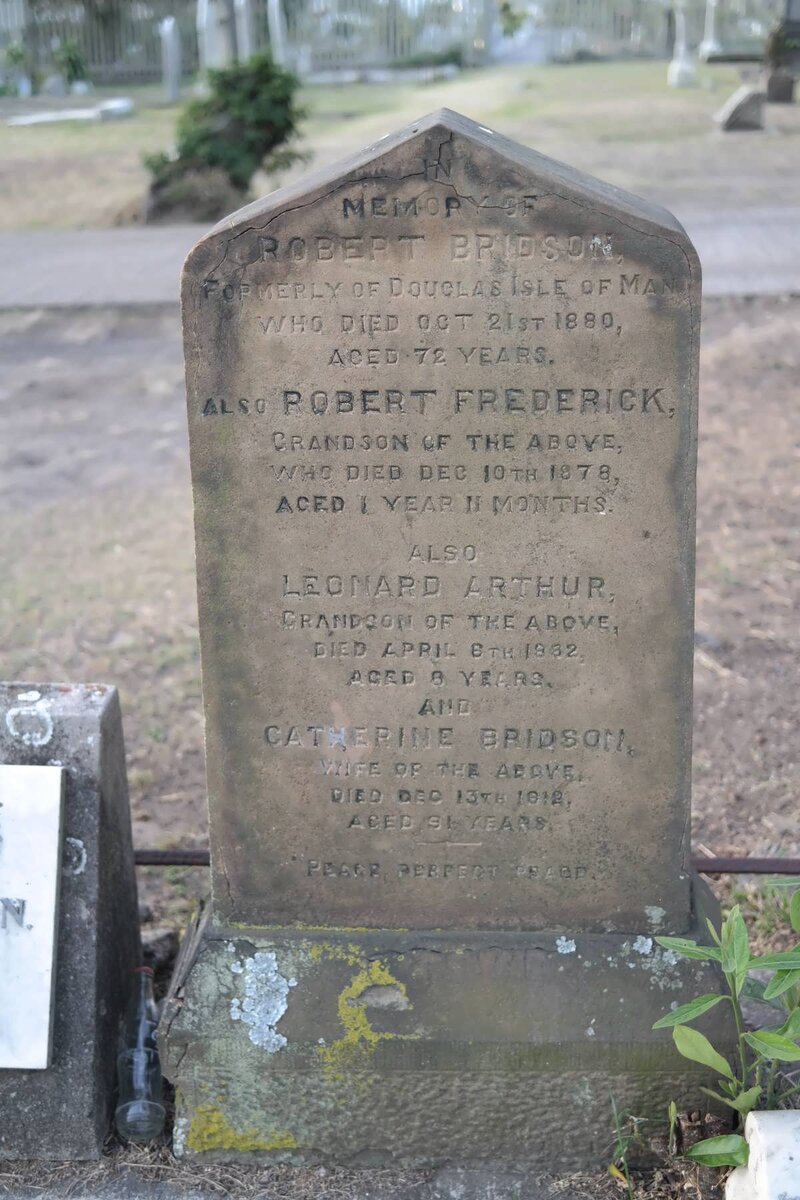 BRIDSON Robert -1880 &amp; Catherine -1912 :: BRIDSON Robert Frederick -1878 :: BRIDSON Leonard Arthur -1882