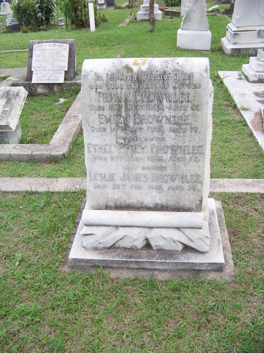 BROWNLEE Frank -1889 &amp; Emily -1933 :: BROWNLEE Ethel Emily -1906 :: BROWNLEE Leslie James -1948