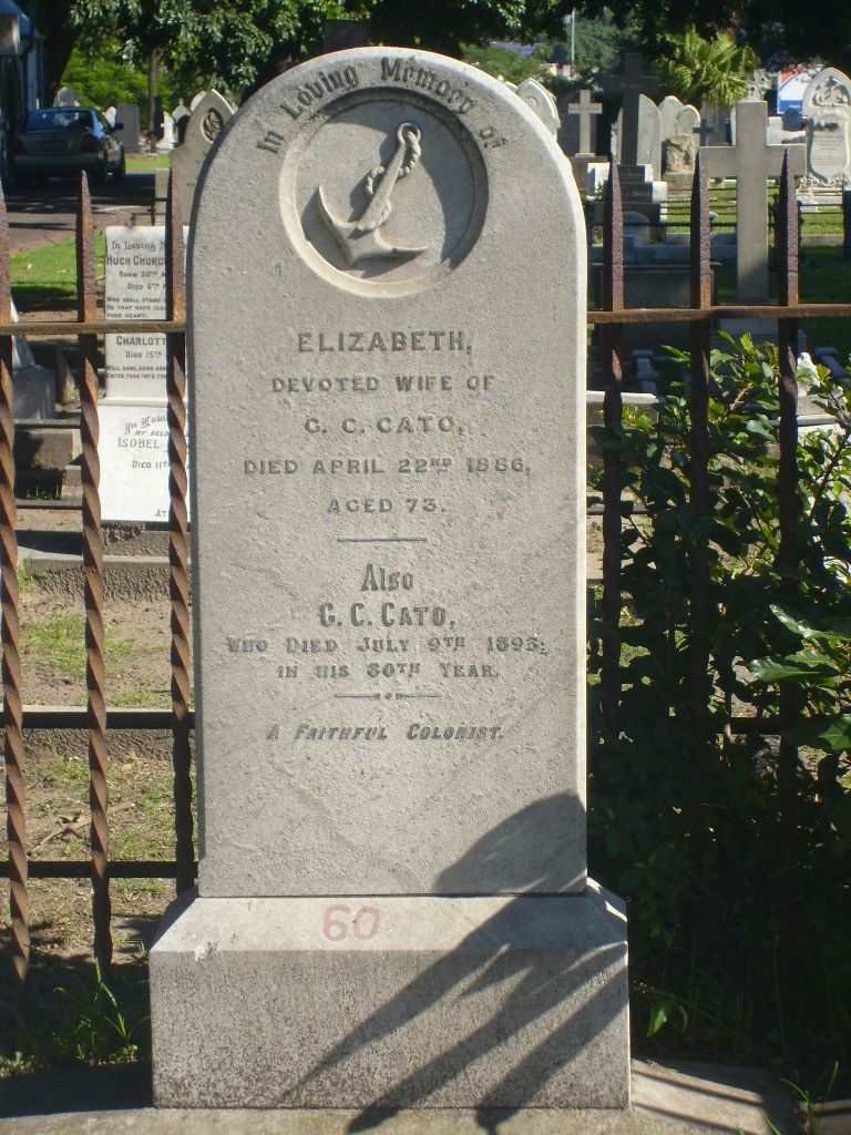 CATO G.C. -1893 &amp; Elizabeth 1813-1886