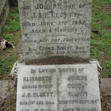 CLUETT Joseph Robert -1947 &amp; Elizabeth -1943 :: CLUETT Joseph -1892 :: CLUETT George Robert -1895