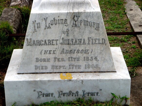 FIELD Margaret Juliana nee ADDISON 1854-1905