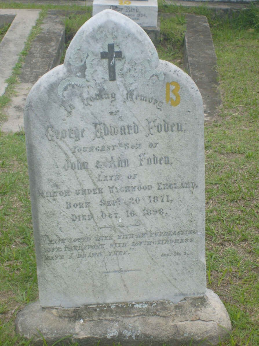 FODEN George Edward 1871-1898