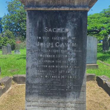 GAVIN John 1821-1875