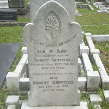 GRIFFITHS Robert  -1925 &amp; Mary Ann -1921