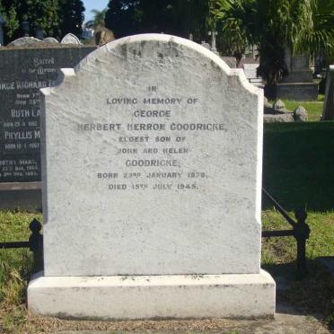 GOODRICKE George Herbert Herron 1876-1945