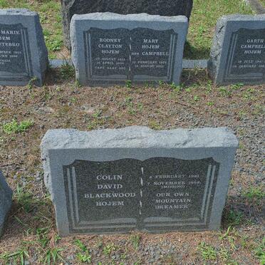 HOJEM Colin David Blackwood 1961-1999